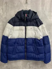 TOMMY HILFIGER トミーヒルフィガー 156AN122 フルジップ 中綿 ジャケット sizeL/紺 ■■ メンズ