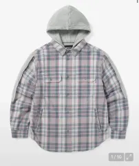 L) ディスイズネバーザット FCP Plaid Check Hood Shirt Gr