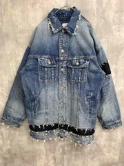 nano universe ナノユニバース 西川ダウンコラボ NL82DWW017TS ダウン フェザー 切り替えデザイン Gジャン デニム ジャケット size36/ブルー ◆■◎メンズ