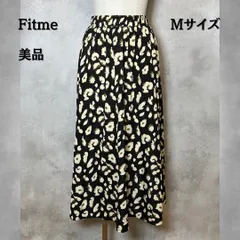 Fitme フィットミー　大柄レオパードシフォンスカート ロング　フレア　Mサイズ　レディース　美品　【B-3】