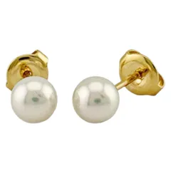 ミキモト ピアス 18金 K18イエローゴールド アコヤパール レディース  MIKIMOTO  中古 ミキモトのサムネイル
