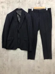 ATELIER SAB アトリエサブ ストライプ セットアップ ジャケット パンツ スーツ size52 LL/紺系 ■■◎メンズ