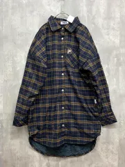 新品 FILA フィラ FH6485 裏ボアチェックシャツ ジャケット sizeM/紺 ◆■ レディース