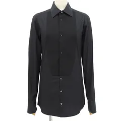 未使用品▲DOLCE&GABBANA ドルチェ＆ガッバーナ GOLD コットン100% 長袖シャツ ドレスシャツ ブラック 37 イタリア製 正規品 メンズ