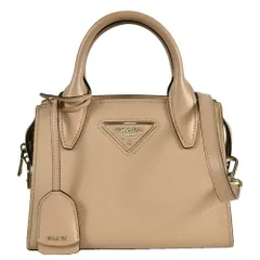 プラダ PRADA ロゴ ハンドバッグ 2WAY サフィアーノ 1BA269 ベージュ【中古】