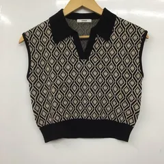 MURUA ムルーア ニット、セーター 半袖 012242601701 モノグラムニットポロ