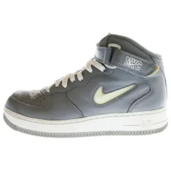 NIKE (ナイキ) AIR FORCE 1 MID QS NYC COOL GREY エアフォース1 ニューヨーク ミッドカットスニーカー グレー US8/25cm DH5622-001 レディース