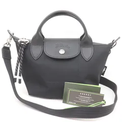 IT7TOD5A9NMS Longchamp ロンシャン ル・プリアージュ エナジー トップハンドルバッグ XS ブラック ショルダーストラップ 斜め掛け