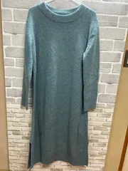 A【A27-56】◇INDIVI    サイズ38   ニットワンピース　緑