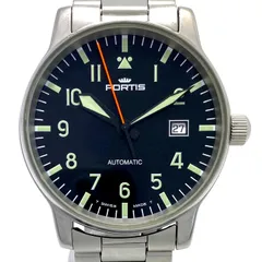 腕時計 メンズ フォルティス FORTIS フリーガー クラシック 595.10.46 自動巻 パイロットウォッチ 黒 デイト表示 200m防水のサムネイル