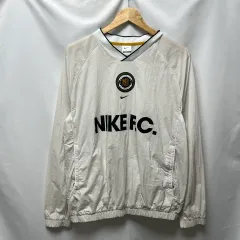 正規品/L NIKE FCフットボール クルー サミット レペル 白 ウーブン ウォームアップ
