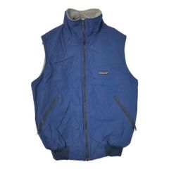 90s パタゴニア シェルドシンチラベスト USA製 XL ブルー 企業ロゴ