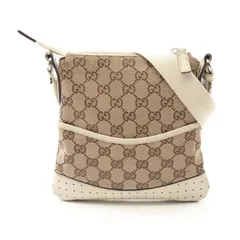 グッチ GUCCI ショルダーバッグ GGキャンバス 147671 ベージュ キャンバス レザー ショルダーバッグ レディース Used B