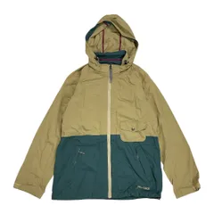 Marmot マーモット 脱着フード付き ナイロンブルゾン マウンテンパーカー レディース Mサイズ ベージュ×グリーン 【送料込み】