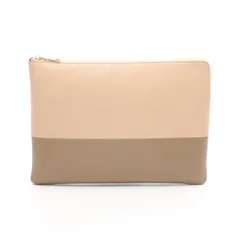 セリーヌ CELINE セカンドバッグ クラッチバッグ ピンク/ブラウン レザー クラッチバッグ レディース Used B