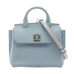 エム・シー・エム MCM ハンドバッグ ライトブルー レザー 2way