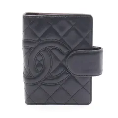 シャネル CHANEL 手帳カバー カンボンライン ブラック ラムスキン（羊革） カンボンライン 手帳カバー レディース Used B