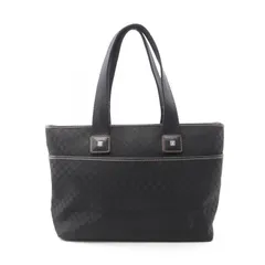 セリーヌ CELINE トートバッグ マカダム ブラック キャンバス レザー トートバッグ レディース Used B