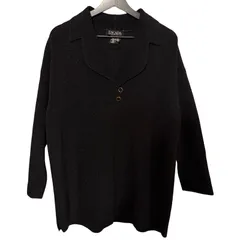  ESCADA MARGARETHA LEY（エスカーダ マルガレッタ・レイ） ヴィンテージ・ニットポロシャツ ラメ エレガント 光沢感  高品質 高素材 ドイツ製【DD133】のサムネイル