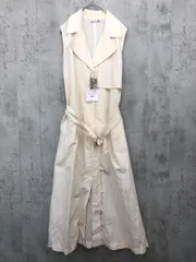 展示品■ユニクロ JWアンダーソン コラボ 麻混 ロングベスト レーヨン ベスト sizeS/クリーム ■■ レディース