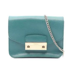 フルラ Furla ショルダーバッグ メトロポリス ミニ グリーン レザー メトロポリス チェーンショルダー レディース Used A