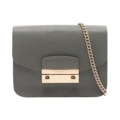 フルラ Furla ショルダーバッグ JULIA ジュリア グレー レザー メトロポリス チェーンショルダー レディース Used A