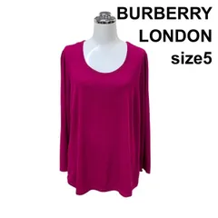 ◇ バーバリーロンドン BURBERRY LONDON トップス カットソー ラウンドネック ギャザー長袖 インナー パープル 5 2L～3L レディース Z6B051のサムネイル