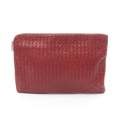 ボッテガヴェネタ BOTTEGA VENETA セカンドバッグ クラッチバッグ イントレチャート 155150 V4650 レッド レザー イントレチャート クラッチバッグ メンズ Used B