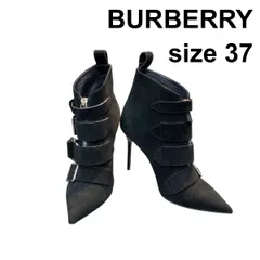 ■ バーバリー BURBERRY アンクルブーツ Milner スエード 靴 黒 本革・リアルレザー 37 23.5cm レディース Z6B585のサムネイル