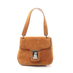 サルヴァトーレフェラガモ Salvatore Ferragamo ハンドバッグ ヴァラ ブラウン スウェード ハンドバッグ レディース Used B