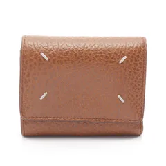 メゾンマルジェラ11 Maison Margiela 11 三つ折り財布 4ステッチ コンパクトウォレット SA3UI0010 ブラウン レザー 三つ折り財布 ユニセックス Used A