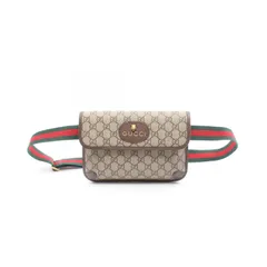 グッチ GUCCI ウエストバッグ ボディバッグ GGスプリーム ネオヴィンテージ シェリーライン 493930 ベージュ/ブラウン PVCコーティングキャンバス レザー GGスプリーム ネオヴィンテージ シェリーライン ウエストバッグ