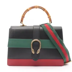 グッチ GUCCI ハンドバッグ バンブー ディオニュソス 421999 ブラック レザー バンブー ディオニュソス ハンドバッグ レディース Used A