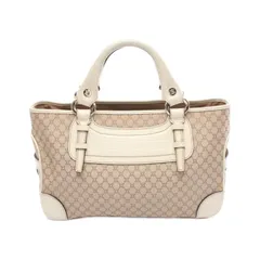 セリーヌ CELINE ハンドバッグ ブギーバッグ マカダム ベージュ/アイボリー キャンバス レザー ブギー ハンド レディース Used A