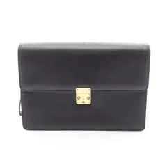 イヴ・サンローラン YVES SAINT LAURENT セカンドバッグ クラッチバッグ ブラック レザー クラッチバッグ メンズ Used Aのサムネイル
