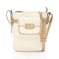 ロエベ LOEWE ショルダーバッグ リピートアナグラム ホワイト/ゴールド PVCコーティングキャンバス レザー アナグラムリピート ショルダーバッグ レディース