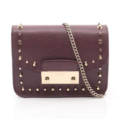 フルラ Furla ショルダーバッグ JULIA ジュリア ダークパープル レザー メトロポリス チェーンショルダー レディース Used A