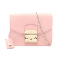 フルラ Furla ショルダーバッグ メトロポリス ミニ ピンク レザー メトロポリス チェーンショルダー レディース Used A