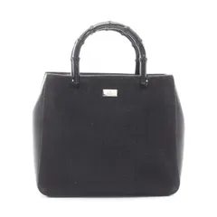 グッチ GUCCI ハンドバッグ バンブー 002-1061 ブラック キャンバス レザー バンブー ハンド レディース Used B