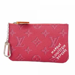 【6bb1618】ルイヴィトン コインケース モノグラム・ジャガード カードキーケース ポシェットクレS M27111 ポンディシェリピンク【中古】レディース