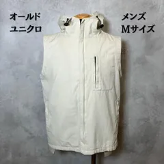 オールドユニクロ　アウターベスト　オフホワイト　カジュアル　アウトドア　Mサイズ　メンズ　【B-3】