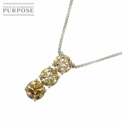 ダイヤ 1.022ct/1.028ct/1.140ct ネックレス 46.5cm Pt プラチナ Diamond Necklace 90309126