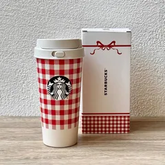 スターバックス　クリスマス　ホリデー　チェック赤　ステンレスタンブラー　Togo