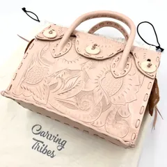 Carving Tribes カービングトライブス ハンドバッグ レザー ピンク