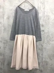 BEAUTY & YOUTH ビューティ&ユース ユナイテッドアローズ カットソー シフォン ドッキング ワンピース グレー系 ■◇ レディース