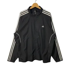 adidas アディダス ナイロントラックジャケット スリーライン Vietnam製 Lサイズ ブラック