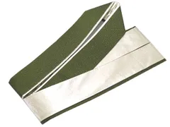 着物美人 送料込み 重ね襟 くすみ 正絹 伊達襟 重ね衿 掛け襟 襟 振袖重ね襟 成人式重ね襟 重ね襟緑 重ね襟ラメ 成人式 結婚式 入学 卒業式 振袖 訪問着 附下 色無地 着物 4way 【 緑 金 ラメ 両面 】m339019E11