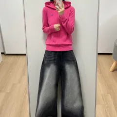 ポロラルフローレン ブルー ポニー ピンク フードジップアップ