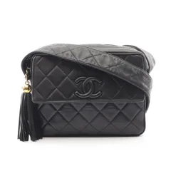 シャネル CHANEL ショルダーバッグ マトラッセ ブラック ラムスキン（羊革） マトラッセ フリンジ ショルダーバッグ レディース Used B