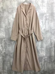 green label relaxing グリーンレーベルリラクシング ユナイテッドアローズ オープンカラーシャツ ワンピース ベージュ ■◇ レディース